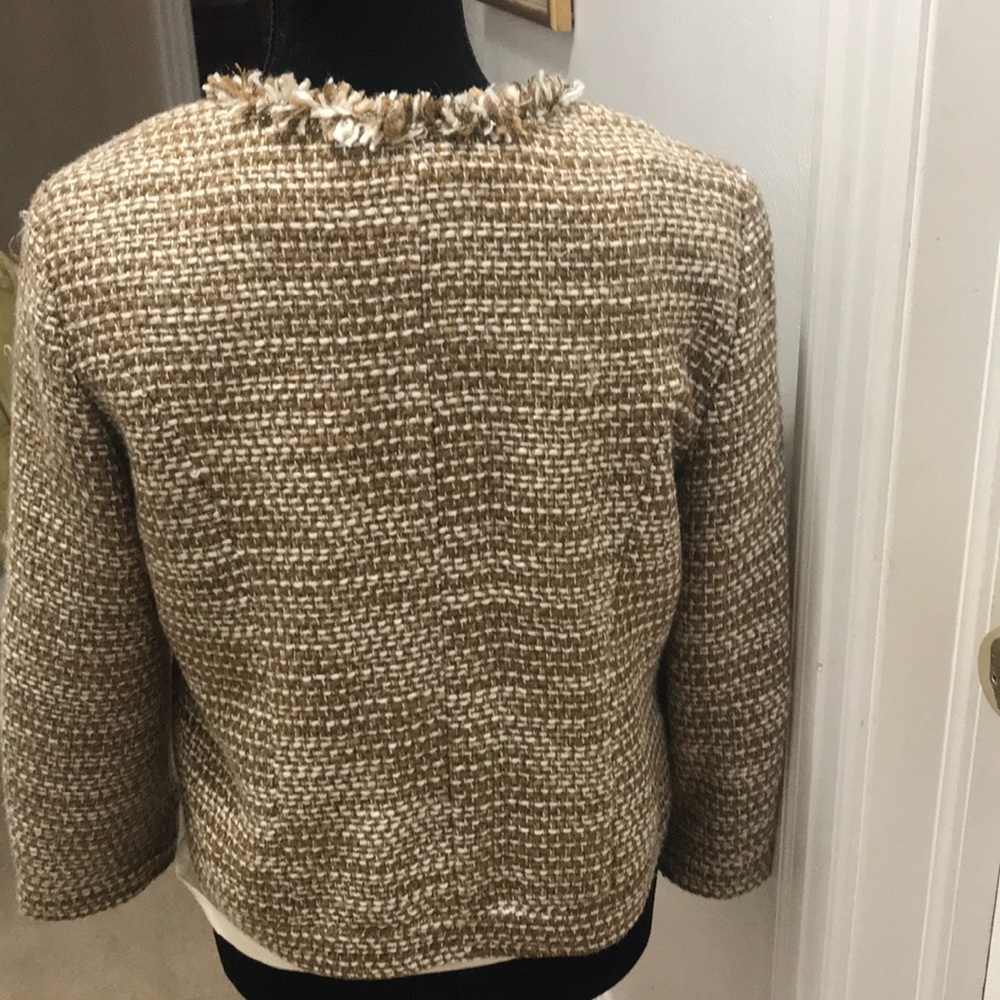 Cabi ‘Phoebe’ gold/cream tweed, blazer; size Med - Picture 5 of 5